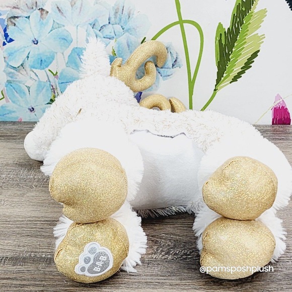 Build A Bear Gold Glisten Reindeer Merry Mission Light Up Antlers Collar 2016 - Picture 15 of 15